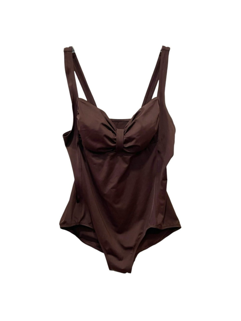 Speedo Womens Size 20 One Piece Swimsuit Wide Straps Style 722365 Brown